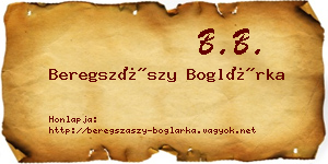 Beregszászy Boglárka névjegykártya