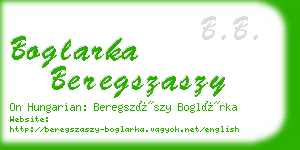 boglarka beregszaszy business card